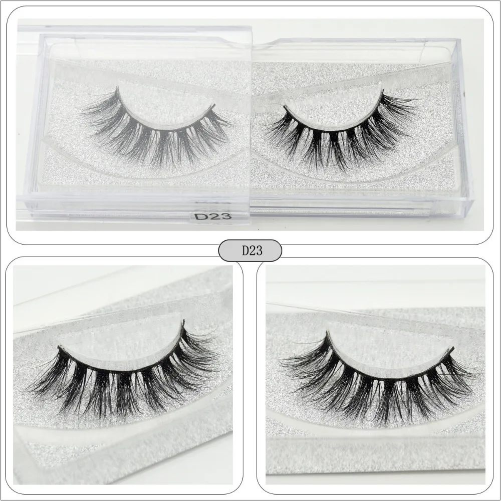 Visofree 3D реального норки Полный Газа Lashes естественные, крест-накрест вьющиеся Lashes ручной работы расширение Макияж Новое поступление 1 пара D23