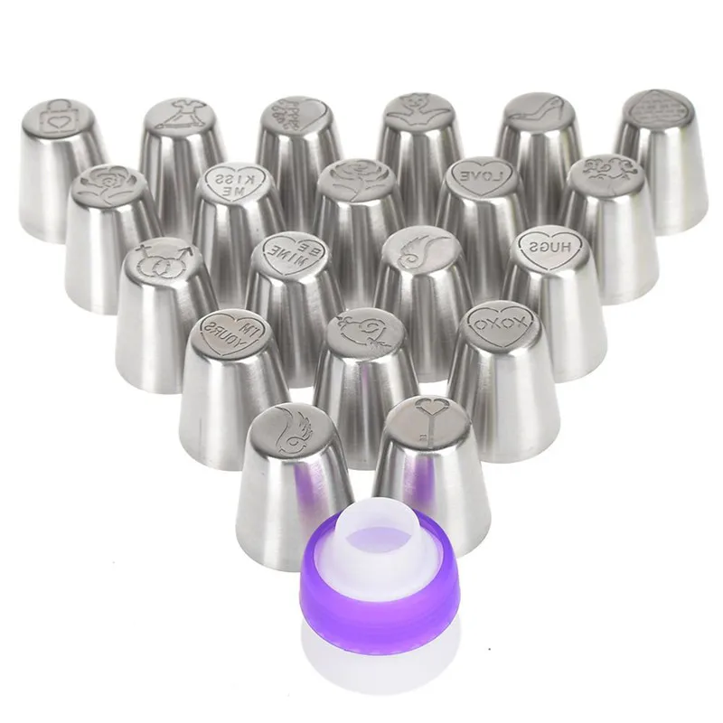 

20pcs/set Valentine's Day Cake Nozzles Cream Pastry Love Wedding Cupcake Icing Piping Cake Decor Baking Pastry Tip Tool Bakeware