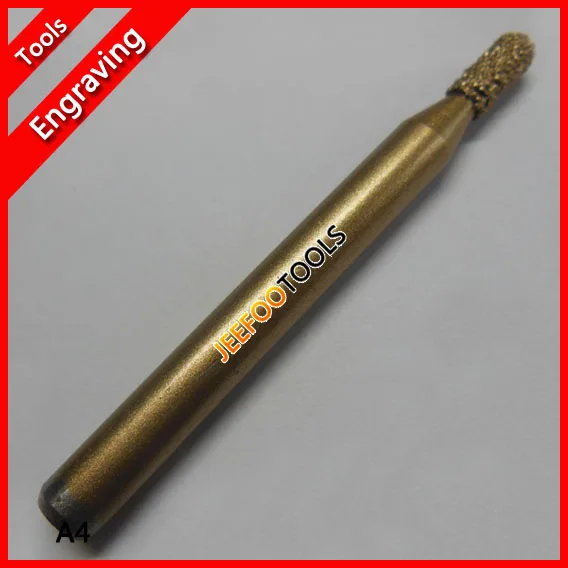 A4 Marble Carve Bit Diamond Tools, Stone CNC Engraving Tools for Router 3D CNC Milling Engraver