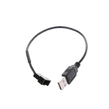Хорошее качество USB 2,0 «Папа-папа» 3-контактный/4-контактный разъем Кабель-адаптер для 5 V компьютер PC Вентилятор