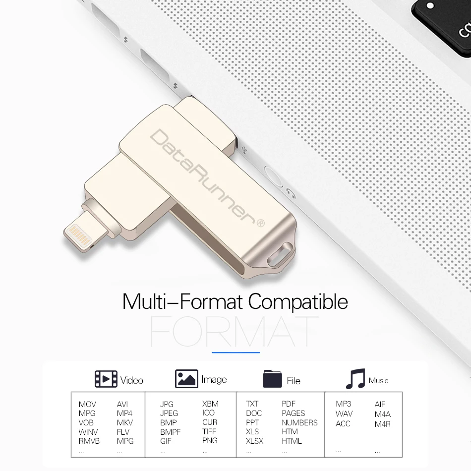 DataRunner USB флэш накопитель Вращающаяся ручка 32 ГБ диск для iOS/Android/PC 16 Гб 64 128 OTG флешки
