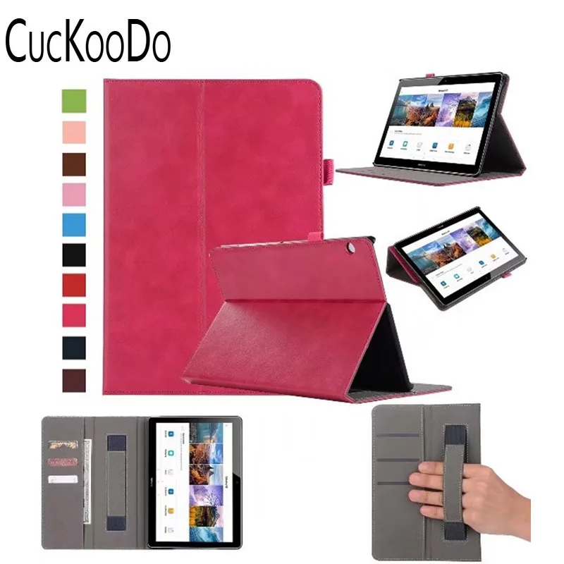 

CucKooDo Premium Leather Multiple Viewing Stand Cover with Auto Wake/Sleep Smart Folio Flip Case for Huawei MediaPad T3 10 inch