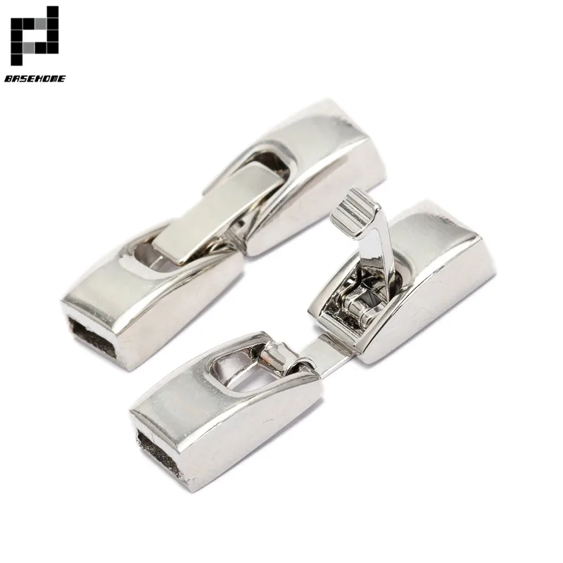 

BASEHOME 5Sets/lot Bracelet Clasps 5x2mm Rectangle Hole Jewelry Connectors Fit Leather Cord DIY Bracelets Jewelry Making