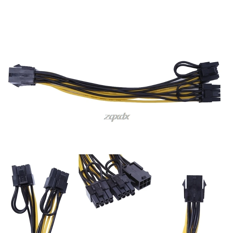 New Dual 8pin 6+2P Power Cable 18AWG for Server Power Graphic Vedio Card