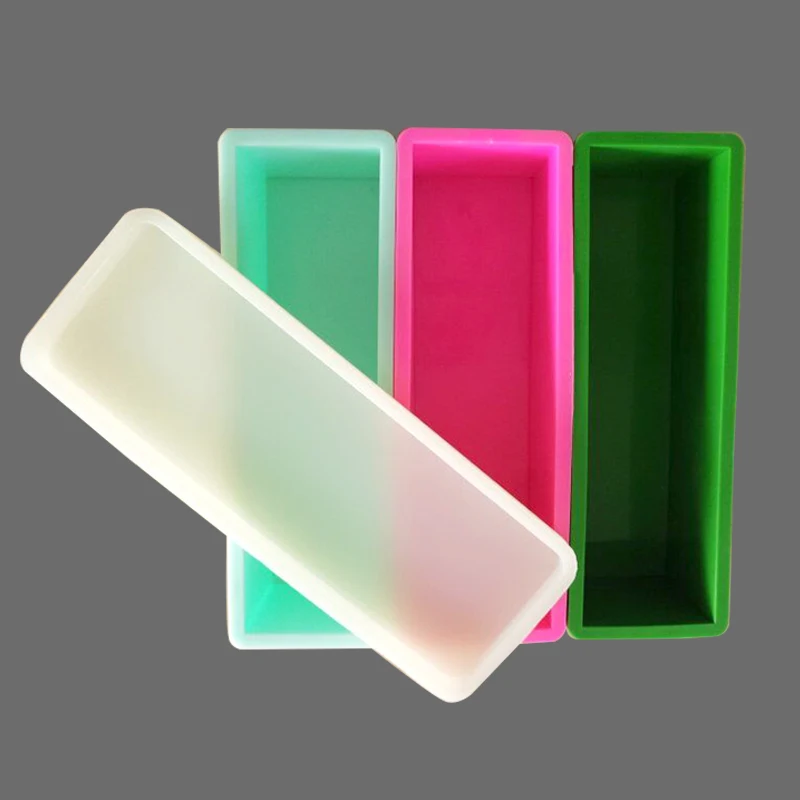 

1kg Rectangle Loaf soap with Cover Silica gel toast baking mold rectangle Soap molds bathroom bar loaf silicone molds hard silic