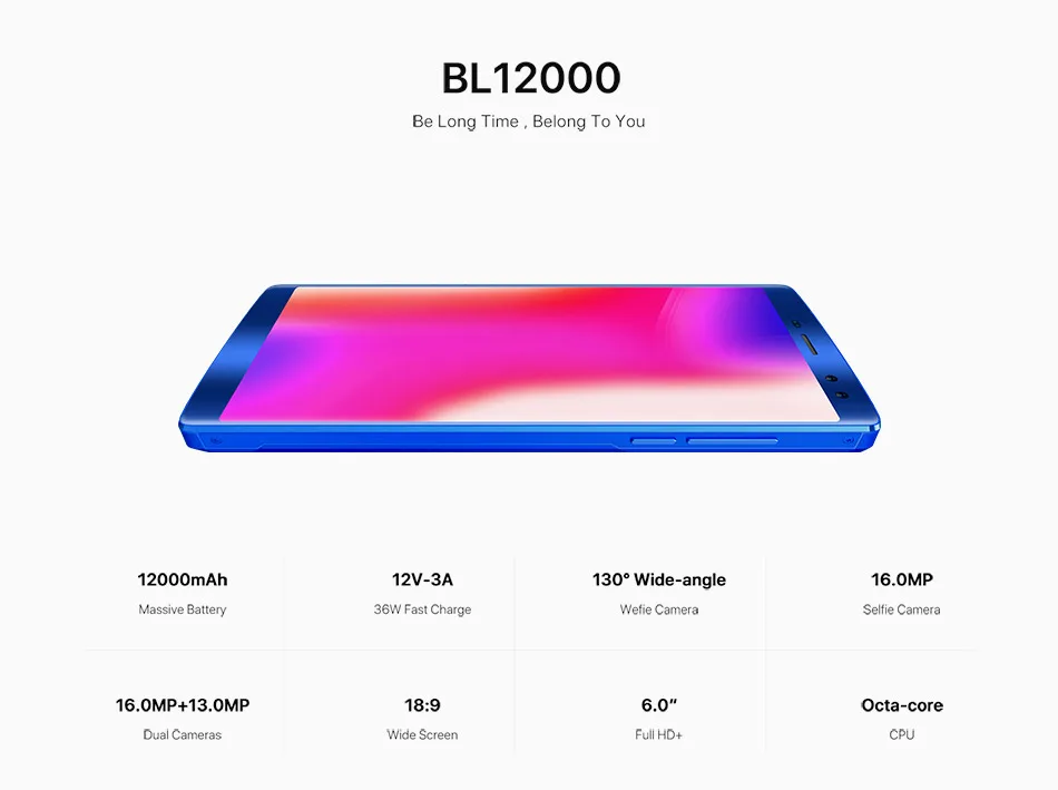 Быстрая на DOOGEE BL12000 12000 мАч батарея 4 ГБ 32 ГБ смартфон телефон 6,0 дюймов 18: 9 FHD+ 16 МП 4 камеры Android 7,0