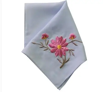 Wedding-pink-silk-embroidered-handkerchief-embroidered-handkerchief-lady-silk-handkerchief.jpg Esküvői Rózsaszín Selyem Hímzett Zsebkendő Hölgy - Image 4