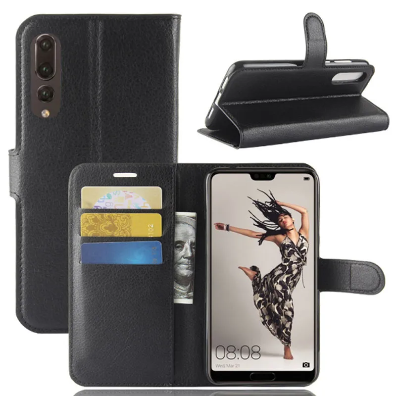 

Fundas Luxury PU Leather Phone Case For Huawei P20 Flip Case Wallet Cover For Huawei P20 Pro P20 With stand holder Card Holder