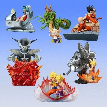 6pcs lot Original mini Japanese classic anime figure Dragon ball HG scense PART1 action figure set