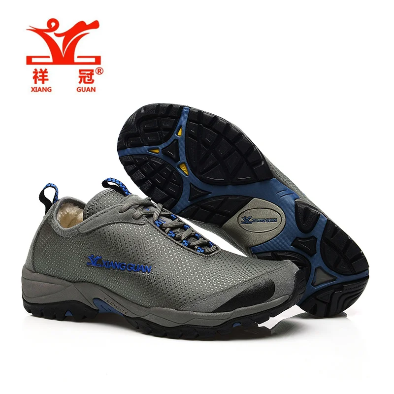 Balans zapatillas outdoor hombre Men hiking shoes breathable Waterproof Lining fluff Water repellent Oxford obuvi trekking shoe