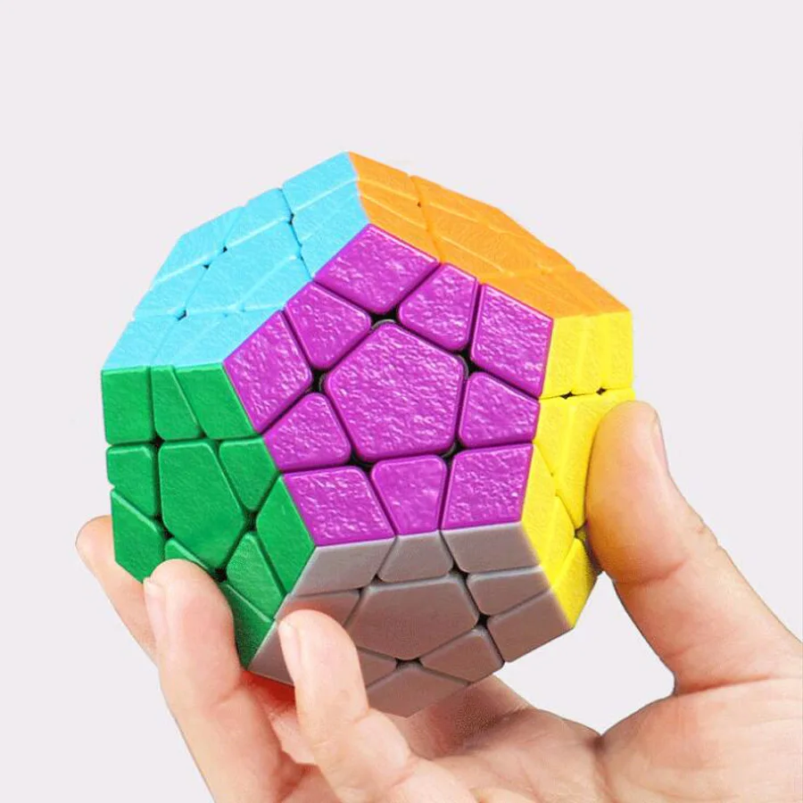 Магический куб 2x2x2 3x3x3 4x4x4 5x5x5 Megaminx скоростной куб набор Cubo Magico без наклеек Развивающие головоломки игрушки для детей - Цвет: Megaminx
