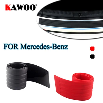 

KAWOO For Mercedes-Benz A180 C63 S65 R300 CLS CLK CLA SLK Rubber Rear Guard Bumper Protect Trim Cover Sill Mat Pad Car Styling