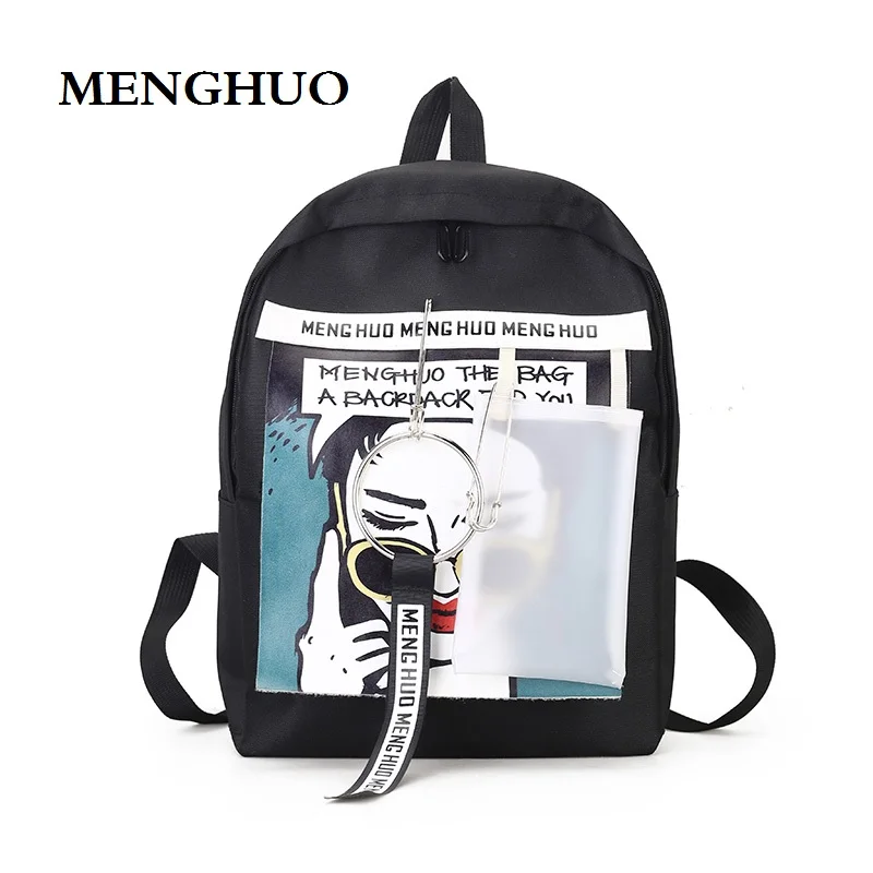 

MENGHUO Brand 2017 Daily Women Backpack for School Teenager Girls Desinger Nylon Travel Backpacks Casual Cool Backpack Mochilas