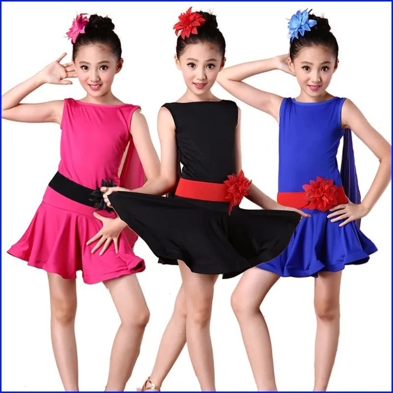 Plus size Latin Dance Dress for girls New design Children Kids Ballroom