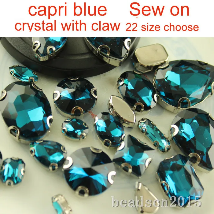 20p 12mm Round faceted crystal glass sew on claw rhinestone Garment Dress button