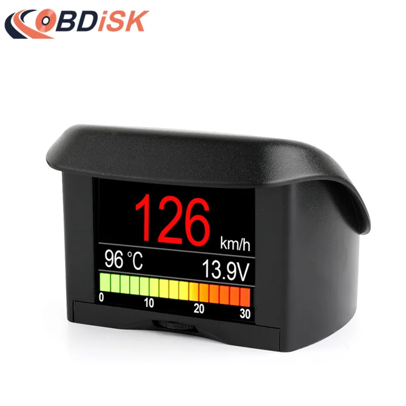 A202 2.4" Car OBD HUD Multi-function Digital Meter Alarm Speed Water TEMP HeadUp Display OBD Driving Computer Display