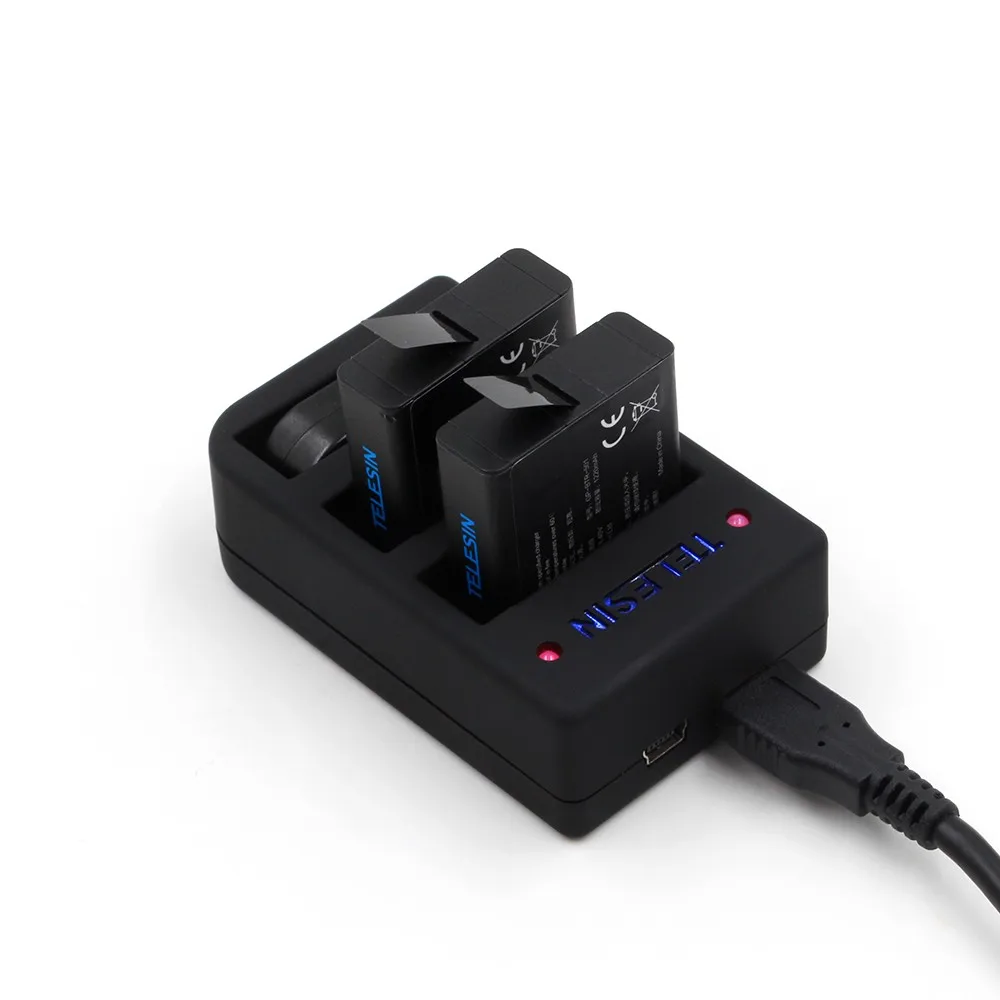 TELESIN Универсальный 3 канальный USB слота зарядное устройство WiFi Пульт