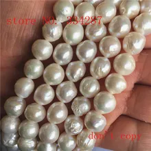 Приблизительно 9-10 мм из натуральной речной натуральный жемчуг Белый Жемчужное ожерелье Reborn 39 см колье с незакрепленными бусинами