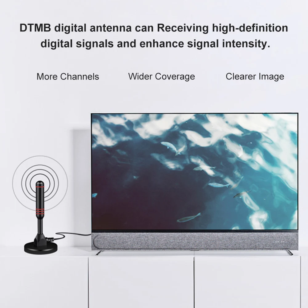 ТВ FD-002 универсальный крытый HDTV цифровой ТВ антенна сильная совместимость 30-50 миль диапазон Внутренняя антенна 30dBi антенна с высоким
