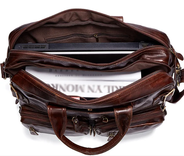 Новая Винтажная Мужская Дорожная сумка из натуральной кожи Модная переносная Повседневная деловая сумка для багажа большой емкости