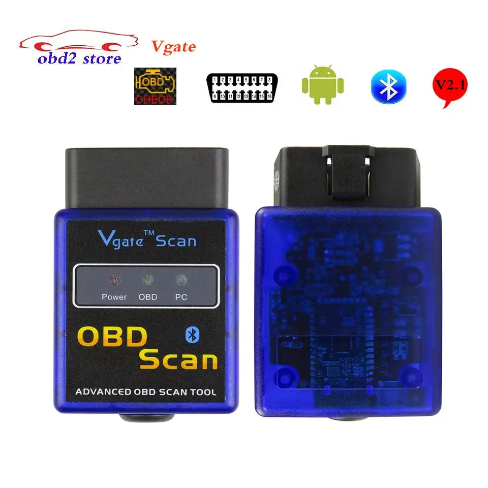 Vgate Mini ELM327 Bluetooth OBD2 V2.1 ELM 327 OBD 2 Car Diagnostic Tool ELM327 Scanner Obd 2 Auto Code Reader Diagnostic-Tool mini elm327 l v1 5 obd2 bluetooth car diagnostic tool scanner interfac