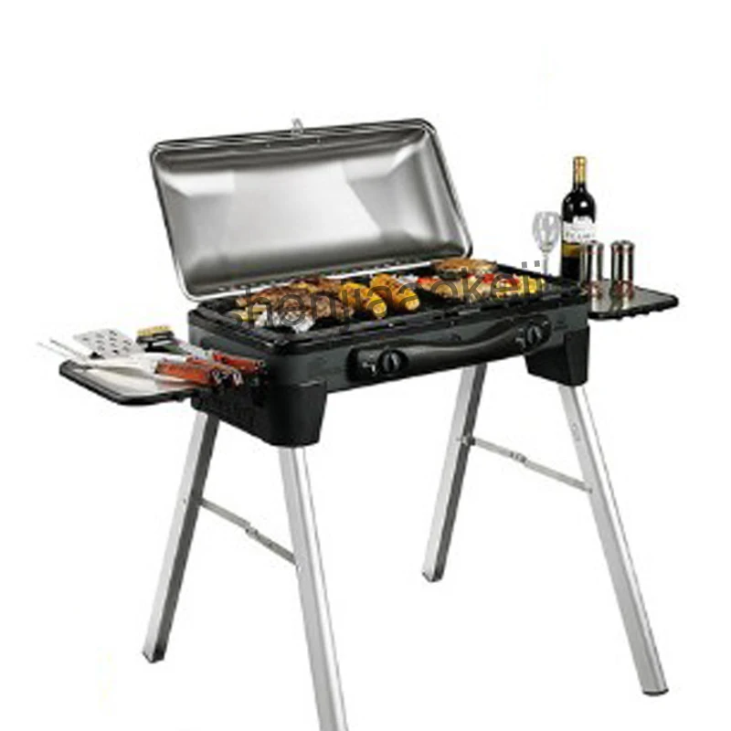 Gas barbecue grill Stainless steel outdoor portable bbq grill courtyard