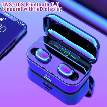 

TWS Earbuds Bluetooth Wireless Earphones 8D True Stereo IPX7 Waterproof Headset BT5.0 LED Display Auto Pairing Touch Control