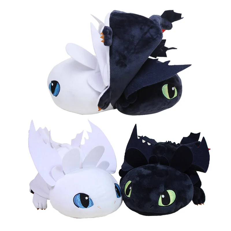 

43cm How to Train Your Dragon Toys Toothless Night Fury Light Fury Plush Changeable Plush How to Train Your Dragon 3