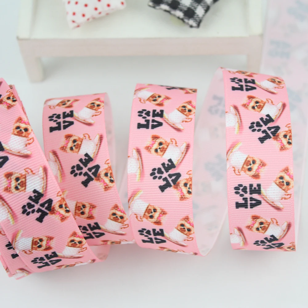 pink dog ribbon grosgrain  (3)