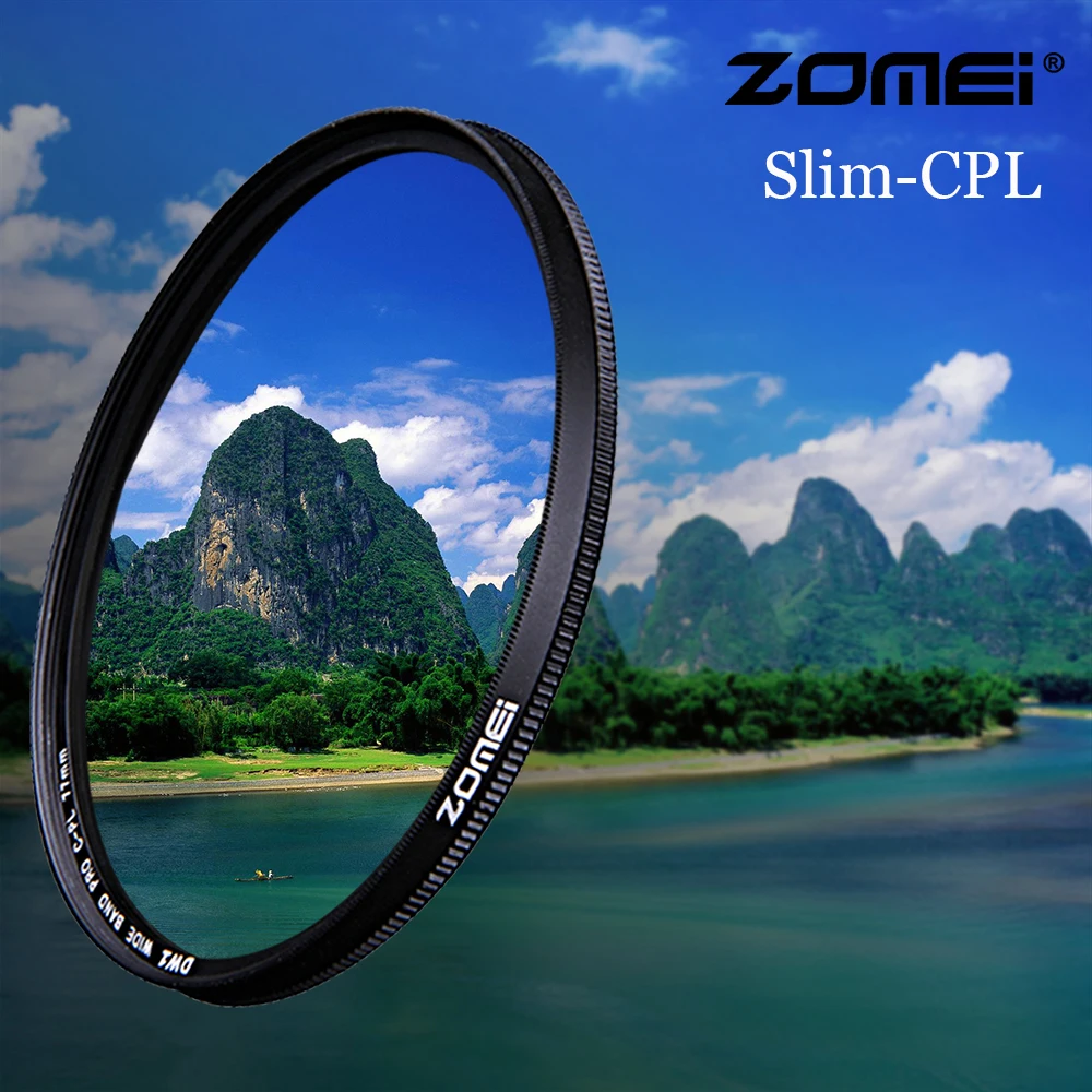 

ZOMEI Ultra Slim AGC Optical Glass CPL Circular Polarizing Polarizer Camera Lens Filter 37/46/49/52/55/58/62/67/72/77/82/86mm