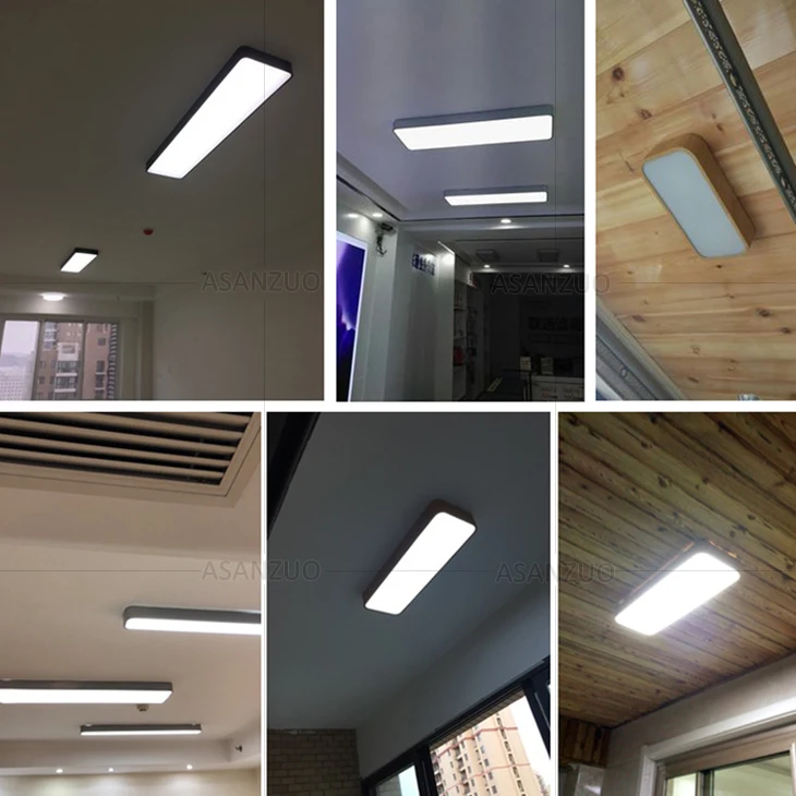 Lâmpada de Teto Luminária de Iluminação Luz do Painel da Sala de Estar Moderna Retangular Escritório Quarto Superfície Montagem Led 5 Cheap Luzes de teto