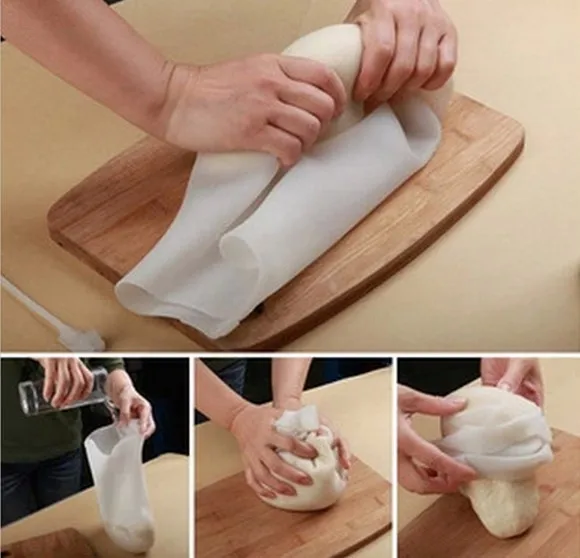 1PC Pastry Kneading Dough Bag Silicone White Non-Stick Pastry Blender Bag DIY Home Made Dumpling Noodles Bag Tools OK 0419 1PC Pastry Kneading Dough Bag Silicone White Non-Stick Pastry Blender Bag DIY Home Made Dumpling Noodles Bag Tools OK 0419
