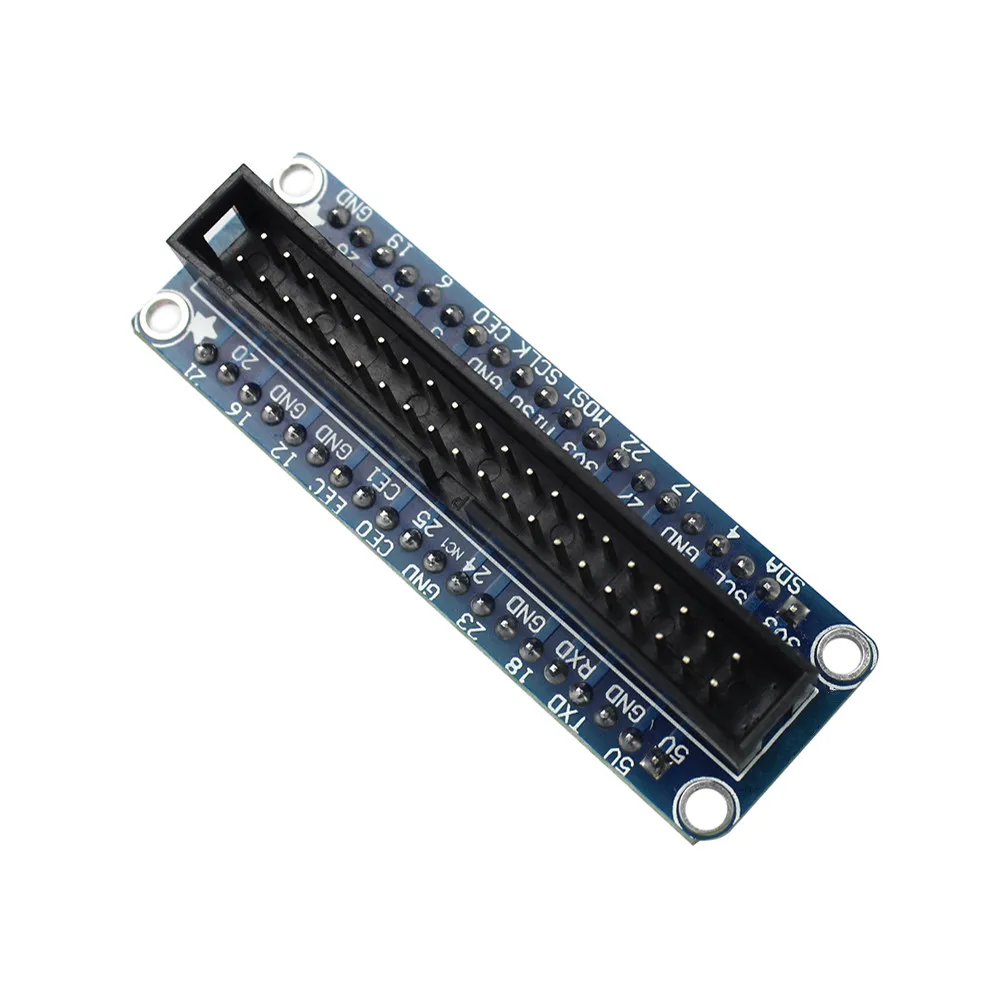 

40-pin Blue Raspberry PI GPIO Adapter Plate for Breadbroad