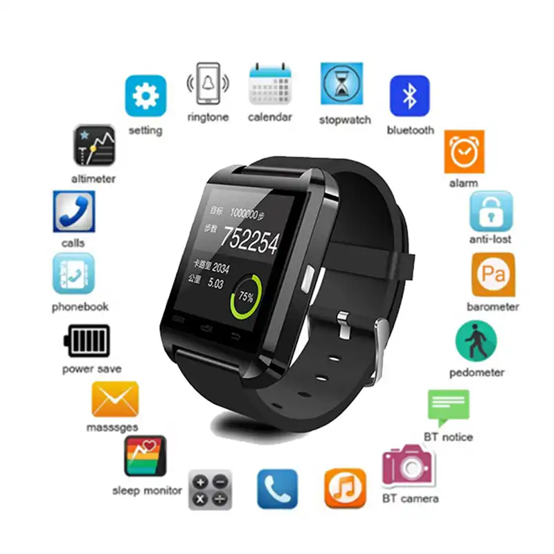 bt notification u8 smartwatch
