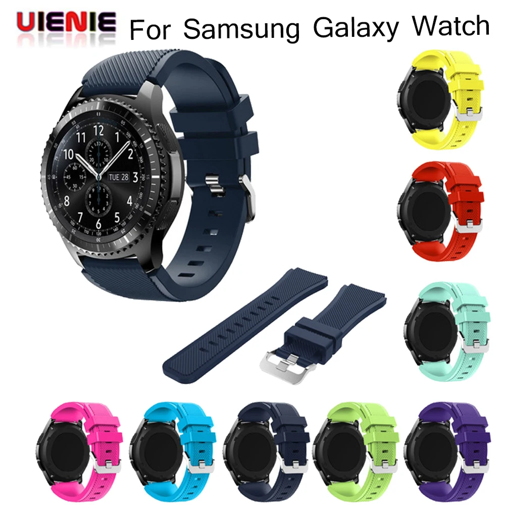 Ремешок силиконовый для Samsung Galaxy Watch 46 мм спортивный мягкий сменный Браслет
