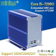 Minisys High-end mini industrial PC Intel kaby lake core i5 7200u DDR4 ram dual lan nvidia fanless embedded computer with PCI