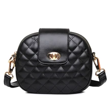 TTOU модная ромбовидная решетка женская сумка через плечо качественная кожаная женская сумка на плечо Повседневная круговая сумка женская сумка через плечо