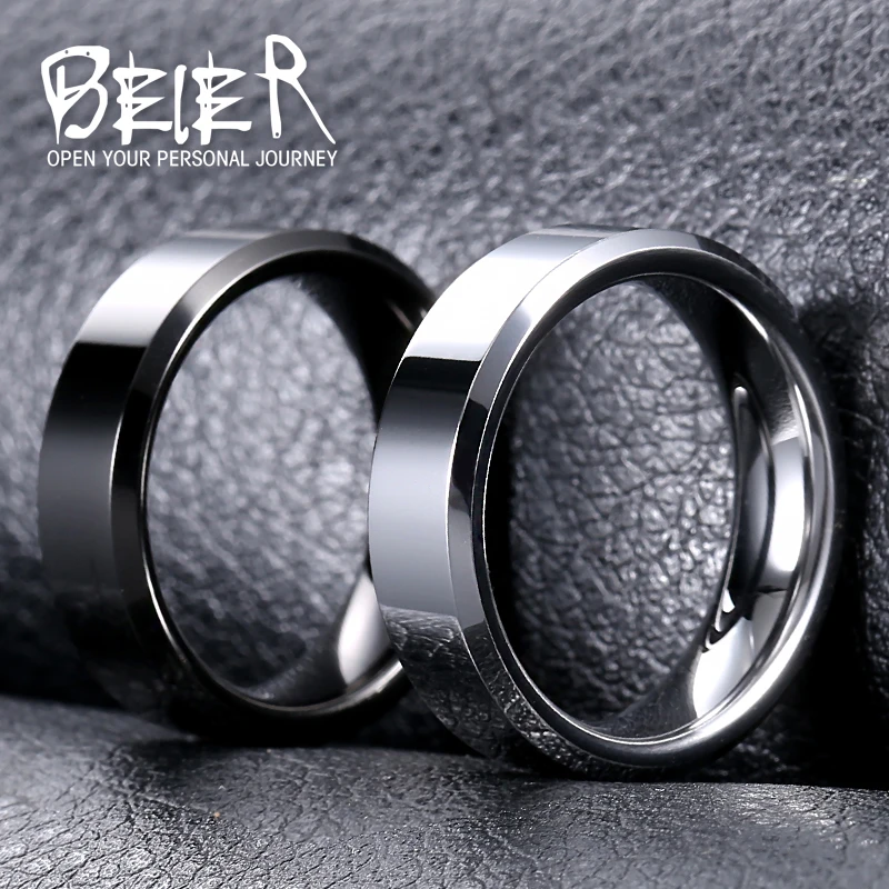 BEIER New 2018 Royal Men's Fashion With 4/6/8mm Tungsten Ring High Quality Wedding Jewelry Gift BR-W056