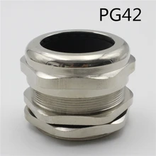 1 шт PG42 Никель латунь металл силикагель Водонепроницаемый Кабельные вводы разъем кабель применяется к 32-38 мм