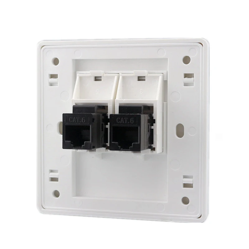 2 Ports CAT6 RJ45 Wall Outlet pic 6