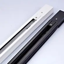 2 Проводная Фаза 1 схема 1 м светодиодный Трек освещение для железнодорожных путей соединители рельсов Универсальные рельсы алюминиевая дорожка, осветительные приборы