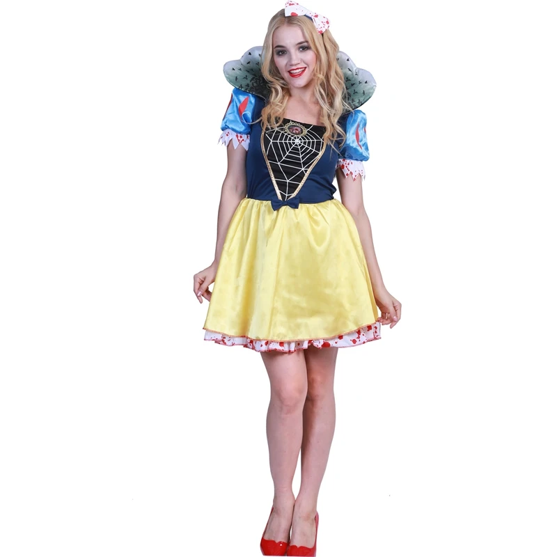 

Woman Zombie Bloody Snow White Fancy Dress Adult Halloween Costume
