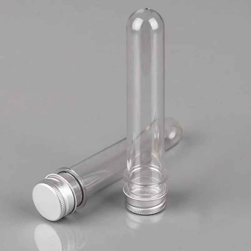 

Free Shipping 40ml Transparent Mask Bath Salt Test PET Tube 40cc Clear Plastic Cosmetic Tube With Aluminum Cap LX3980