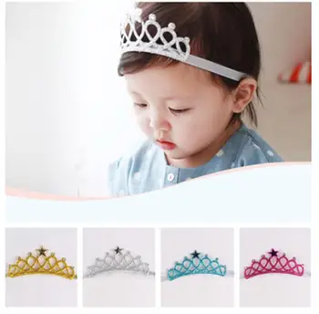 

Baby Girls' 4PCs/lot Baby Girl Headbands Princess Star Tiara Baby Hair Accessories Headwear