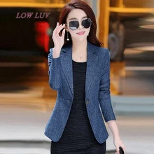 Женский весенний и летний короткий костюм с длинными рукавами маленький костюм куртка Женский темперамент Стройная леди