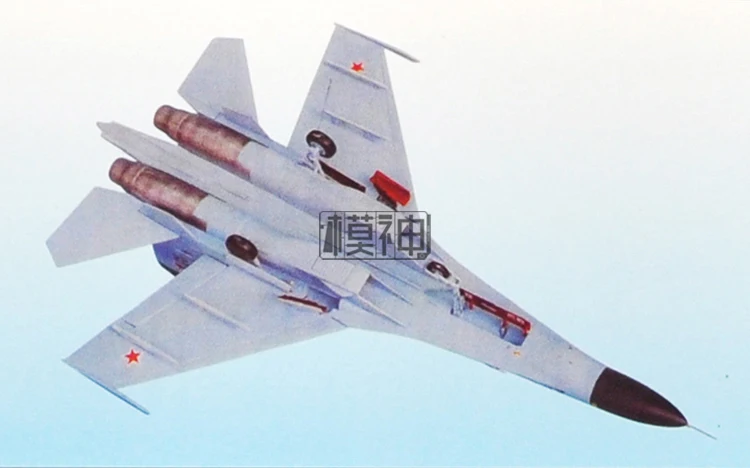 1:48 Сборная модель военного самолета современных ВВС России Su-27 боец B