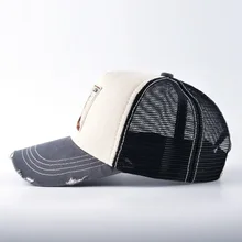 Новая брендовая бейсболки с животными, Женская дышащая бейсболка из сетчатого материала, мужская шляпа для папы, лоскутные кепки, летняя шляпа в стиле хип-хоп