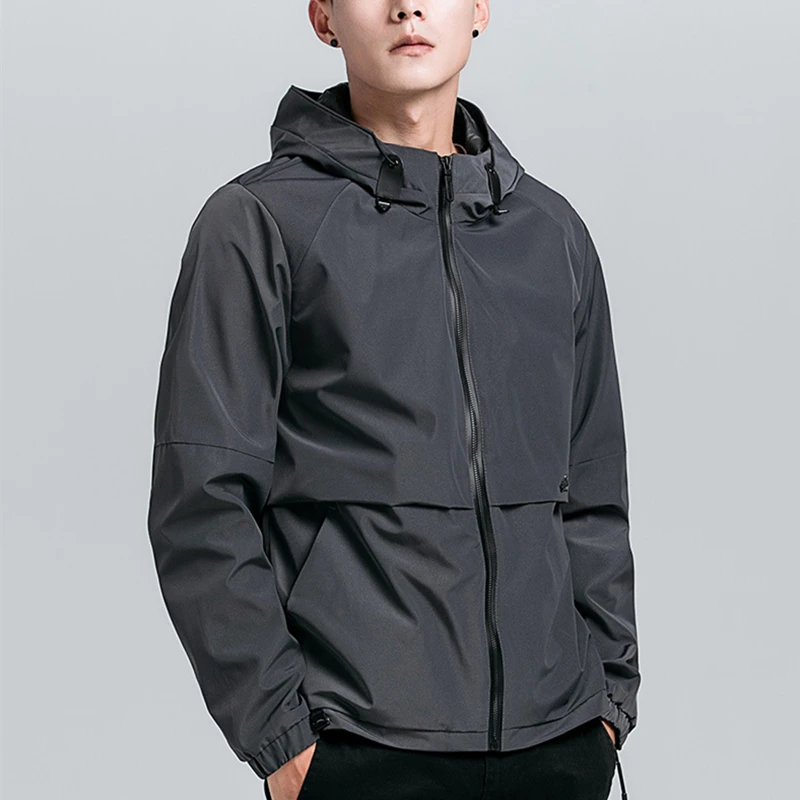 

ICPANS 2019 Autumn Jacket For Men Outwear Hooded Windbreaker Casual Jacket Coat Male Plus Size XXXL 4XL