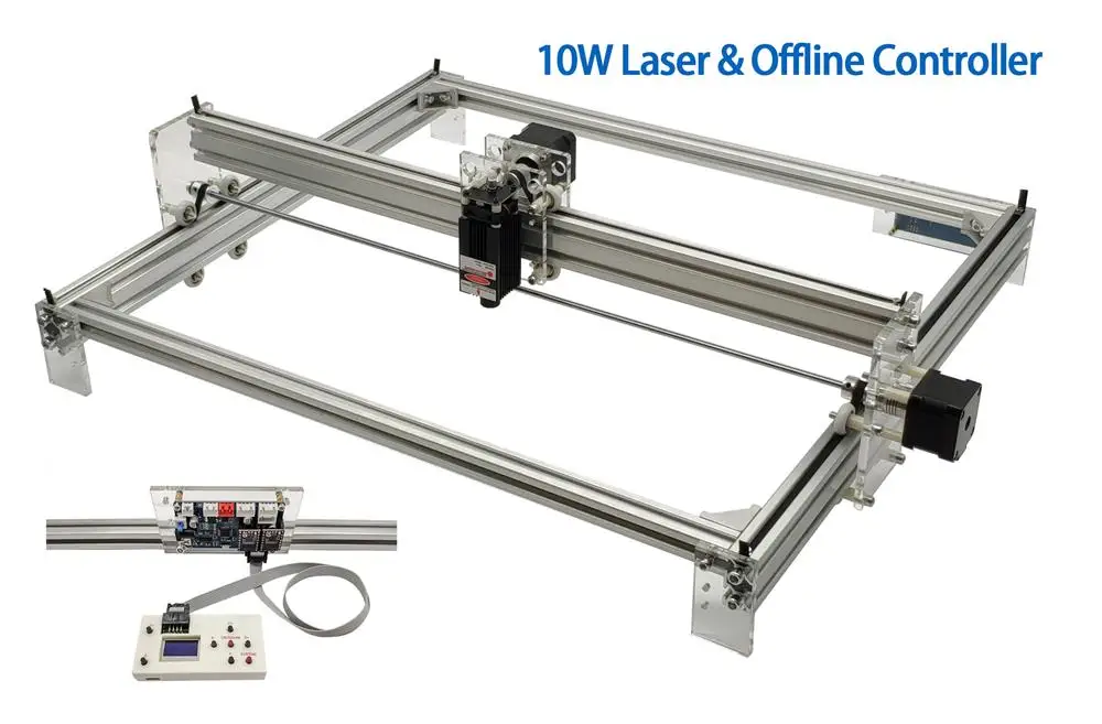 10 Вт большой лазерный станок с ЧПУ 6550 Настольный DIY лазерный гравировальный станок изображение ЧПУ принтер рабочая зона 65 см x 50 см Автономный контроллер - Цвет: 10W with offline