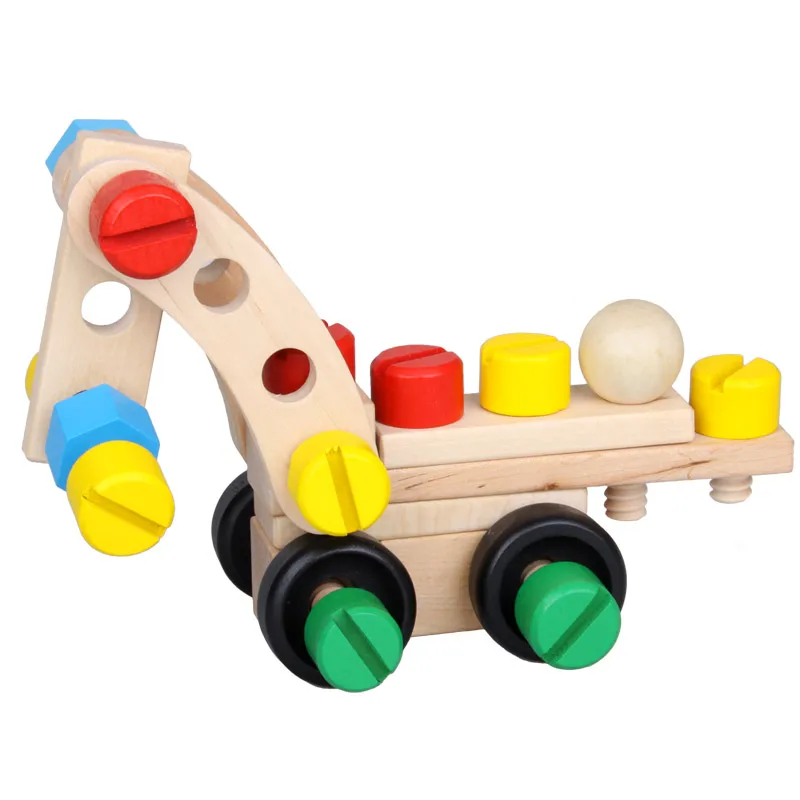 Деревянные развивающие игрушки гайка и винт сборка разборка 30 шт. сменная гайка машинка из конструктора для детей